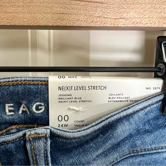AE Next Level Low Rise Jegging in Brilliant Blue, Size 00 Short - Picture 6 of 10